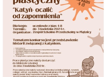 Powiększ obraz: Konkurs plastyczny "Katyń pamiętamy"